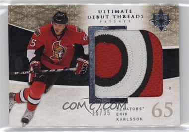 2009-10 Upper Deck Ultimate Collection - Ultimate Debut Threads - Patches #UDT-KA - Erik Karlsson /35