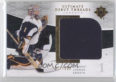 2009-10 Upper Deck Ultimate Collection - Ultimate Debut Threads #UDT-JE - Jhonas Enroth /200