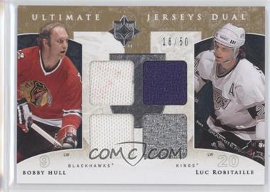 2009-10 Upper Deck Ultimate Collection - Ultimate Jerseys Dual #UJ2-RH - Bobby Hull, Luc Robitaille /50