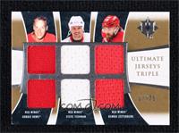 Steve Yzerman, Henrik Zetterberg, Gordie Howe #/25