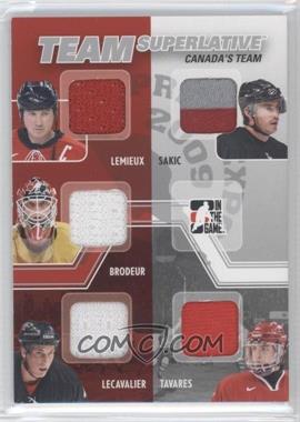 2009 In the Game Spring Expo - Team Superlatives - Silver #TS-24 - Mario Lemieux, Joe Sakic, Martin Brodeur, Vincent Lecavalier, John Tavares /9