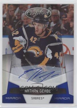 2010-11 Certified - [Base] - Mirror Blue Signatures #19 - Nathan Gerbe /50 [EX to NM]