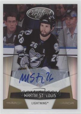 2010-11 Certified - [Base] - Mirror Gold Signatures #132 - Martin St. Louis /25