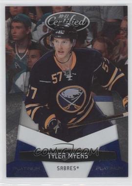 2010-11 Certified - [Base] - Platinum Blue #18 - Tyler Myers /250