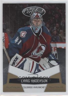 2010-11 Certified - [Base] - Platinum Gold #37 - Craig Anderson /25