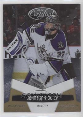 2010-11 Certified - [Base] - Platinum Gold #68 - Jonathan Quick /25