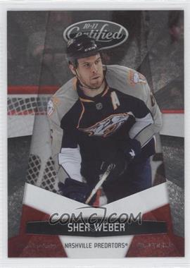 2010-11 Certified - [Base] - Platinum Red #82 - Shea Weber /999