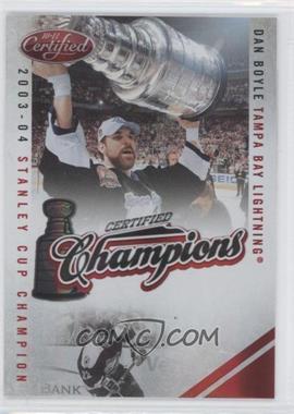 2010-11 Certified - Certified Champions - Mirror Red #11 - Dan Boyle /250