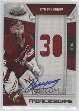 2010-11 Certified - Fabric of the Game - Die-Cut Jersey Number Materials Signatures #IB - Ilya Bryzgalov /25