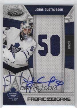 2010-11 Certified - Fabric of the Game - Die-Cut Jersey Number Materials Signatures #JG - Jonas Gustavsson /25