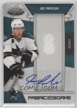 2010-11 Certified - Fabric of the Game - Die-Cut Jersey Number Materials Signatures #JOP - Joe Pavelski /25