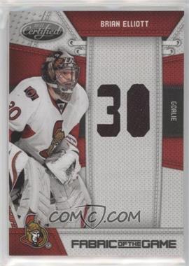 2010-11 Certified - Fabric of the Game - Die-Cut Jersey Number Materials #BE - Brian Elliott /25