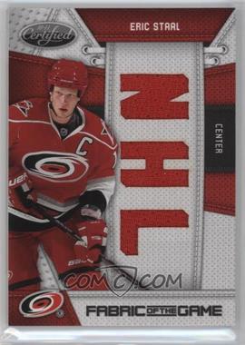 2010-11 Certified - Fabric of the Game - Die-Cut NHL Materials #ES - Eric Staal /25