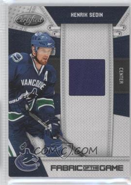 2010-11 Certified - Fabric of the Game #HS - Henrik Sedin /250