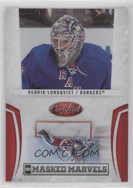 2010-11 Certified - Masked Marvels - Mirror Red #14 - Henrik Lundqvist /250