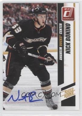 2010-11 Donruss - [Base] - Autographs #260 - Rated Rookie - Nick Bonino /100