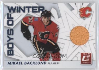 2010-11 Donruss - Boys of Winter - Threads #29 - Mikael Backlund