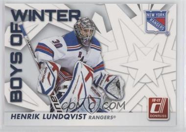 2010-11 Donruss - Boys of Winter #75 - Henrik Lundqvist