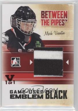 2010-11 In the Game Between the Pipes - Game-Used - Black Emblem ITG Vault Ruby #M-40 - Mark Visentin /1 [Noted]