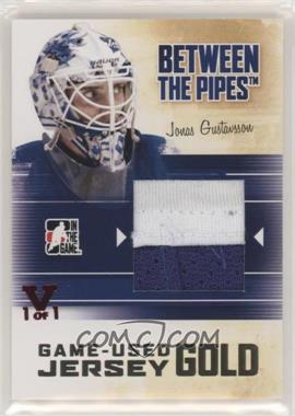 2010-11 In the Game Between the Pipes - Game-Used - Gold Jersey ITG Vault Ruby #M-29 - Jonas Gustavsson /1