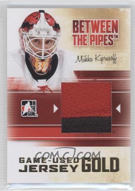 2010-11 In the Game Between the Pipes - Game-Used - Gold Jersey #M-44 - Miikka Kiprusoff /10