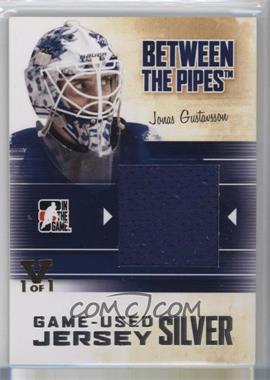 2010-11 In the Game Between the Pipes - Game-Used - Silver Jersey ITG Vault Silver #M-29 - Jonas Gustavsson /1
