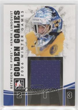 2010-11 In the Game Between the Pipes - Golden Goalies - Black #GG-13 - Henrik Lundqvist /80