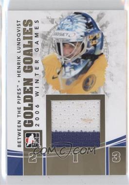 2010-11 In the Game Between the Pipes - Golden Goalies - Gold #GG-13 - Henrik Lundqvist /10