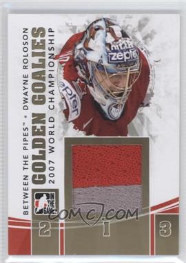 2010-11 In the Game Between the Pipes - Golden Goalies - Gold #GG-19 - Dwayne Roloson /10