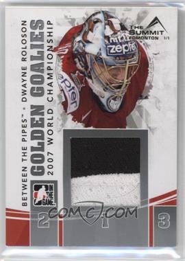 2010-11 In the Game Between the Pipes - Golden Goalies - Silver The Summit Edmonton #GG-19 - Dwayne Roloson /1