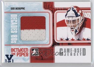 2010-11 In the Game Decades 1980s - Between the Pipes Game-Used Jersey - Silver ITG Vault Sapphire #BTPJ-14 - Don Beaupre /1