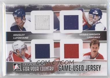 2010-11 In the Game Decades 1980s - For Your Country Game-Used Jersey - Black #FYCJ-06 - Phil Housley, Pat LaFontaine, Rod Langway