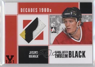 2010-11 In the Game Decades 1980s - Game-Used Emblem - Black ITG Vault Ruby #M-35 - Jeremy Roenick /1 [Noted]