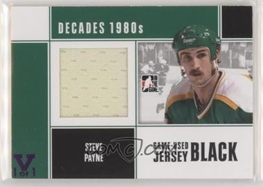 2010-11 In the Game Decades 1980s - Game-Used Jersey - Black ITG Vault Purple #M-59 - Steve Payne /1