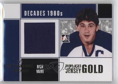 2010-11 In the Game Decades 1980s - Game-Used Jersey - Gold The National Chicago #M-56 - Rick Vaive /1