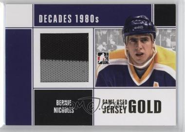 2010-11 In the Game Decades 1980s - Game-Used Jersey - Gold #M-04 - Bernie Nicholls /10