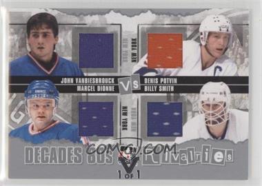 2010-11 In the Game Decades 1980s - Rivalries - Silver ITG Vault Silver #R-04 - John Vanbiesbrouck, Denis Potvin, Marcel Dionne, Billy Smith /1