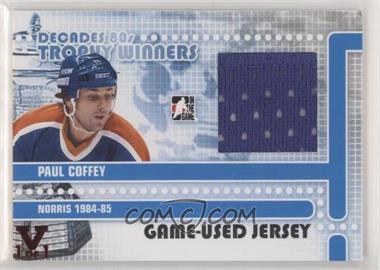 2010-11 In the Game Decades 1980s - Trophy Winners Game-Used Jersey - Black Vault Ruby #TWJ-17 - Paul Coffey /1