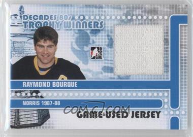 2010-11 In the Game Decades 1980s - Trophy Winners Game-Used Jersey - Black #TWJ-27 - Ray Bourque /50