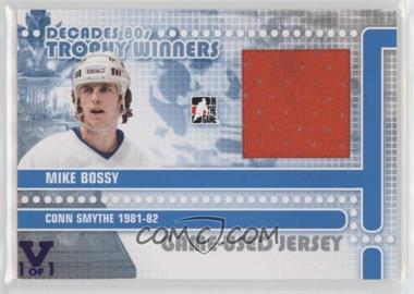 2010-11 In the Game Decades 1980s - Trophy Winners Game-Used Jersey - Silver ITG Vault Purple #TWJ-07 - Mike Bossy /1