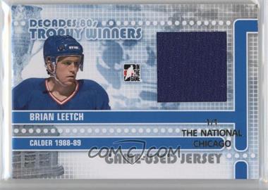 2010-11 In the Game Decades 1980s - Trophy Winners Game-Used Jersey - Silver National Convention Chicago #TWJ-28 - Brian Leetch /1