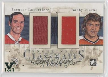 2010-11 In the Game Enshrined - Classmates - Black ITG Vault Emerald #CM-58 - Bobby Clarke, Jacques Laperriere /1