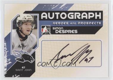 2010-11 In the Game Heroes and Prospects - Autographs #A-SD - Simon Despres [Noted]