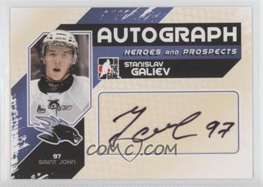 2010-11 In the Game Heroes and Prospects - Autographs #A-SG - Stanislav Galiev