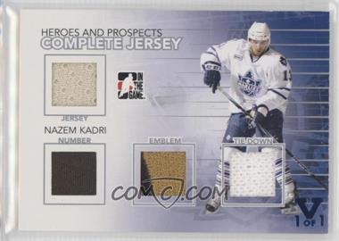 2010-11 In the Game Heroes and Prospects - Complete Jersey - Silver ITG Vault Sapphire #CJ-10 - Nazem Kadri /1