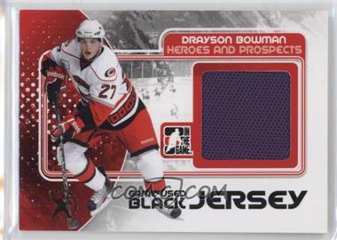 2010-11 In the Game Heroes and Prospects - Game-Used - Black Jersey Spring Expo #M-12 - Drayson Bowman /1