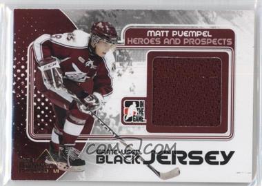2010-11 In the Game Heroes and Prospects - Game-Used - Black Jersey The Summit #M-30 - Matt Puempel /1