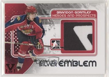 2010-11 In the Game Heroes and Prospects - Game-Used - Silver Emblem ITG Vault Ruby #M-02 - Brandon Gormley /1 [Noted]