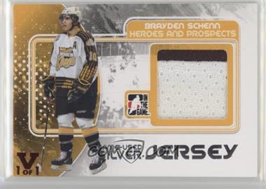 2010-11 In the Game Heroes and Prospects - Game-Used - Silver Jersey ITG Vault Red #M-03 - Brayden Schenn /1