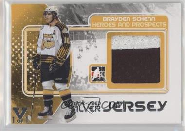 2010-11 In the Game Heroes and Prospects - Game-Used - Silver Jersey ITG Vault Silver #M-03 - Brayden Schenn /1